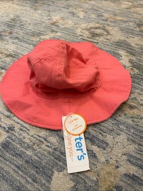 Carter's Coral Sun Hat with Wide Brim
